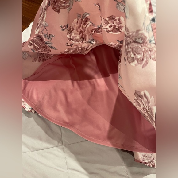 Speechless Dress, strapless, satin, floral, fit and flare, like new condition - Picture 6 of 9